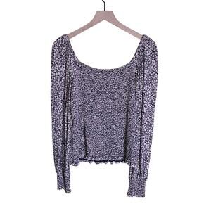 BODEN stretchy ruched bodice floral design blouse 10